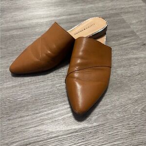 Lucky Brand Women's Tan Leather Mules
